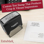 ExtraMark Return Address Stamp - Custom Self Inking Rubber Stamp - Personalized Stamp - Customizable Text with 15 Colors - Wedding Invitation & Housewarming Rubber Stamp