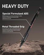 Nicpro 0.9 Metal Mechanical Pencil Set with Case, 3PCS Hevey Duty MP2000 Lead Pencil With 6 Tube HB Lead Refills 0.9mm, Erasers, Weatherproof Barrel for Outdoor Writing Drafting Drawing Sketching
