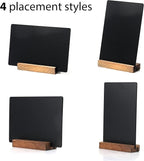 NEWNEWSHOW 8.7x12 Inch Double Sided Chalkboard Signs, Erasable Message Blackboard with Wood Base for Shop Wedding Kitchen Home Party Decoration (2 Pack 8.7x12)
