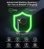 Gumosh Qi2.2 Charging Station for Apple, 25W 3 in 1 Magsafe Charger Stand with Active Cooling Fan, Magnetic Wireless Charger for iPhone 17/16/15/14/13/12, Apple Watch, AirPods (with 45W Adapter)