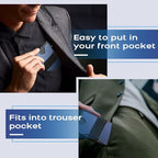 RUNBOX Slim Card Holder Wallet for Men, Minimalist RFID Blocking Wallet with Pop-Up Function, Ultra-Thin Design, Metal Business Card Cases holds 6+6 Cards, Gifts for Men, Men's Accessories