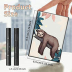BWEGRHE Slim Credit Card Holder, Sloth RFID Blocking Metal Wallet for Men & Women, Aluminum Minimalist Hard Case Pocket-Sized Business Cards Organizer (Fits Up to 10 Cards)