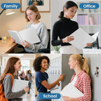SUNEE 3 Ring Binder 2 Inch 1 Pack, Clear View Binder Three Ring PVC-Free (Fit 8.5x11 Inches) for School or Office Supplies, White