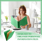 Skyygemm 36 Pcs Classification Folders Letter Size, 1 Divider Pressboard File Folder with Fasteners, Expanding File Organizer Bulk for School Teachers, Office Employee, Coworker, Staff (Green)