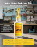 Super Glue for Ceramic Liquid,【Invisible & Dual Molecular Lock Tech】 Clear Ceramic Repair Glue, CA Glue for Plastic Glass Metal Etc, 40ML Thin Low-Viscosity Cyanoacrylate Instant Glue Quick Dry