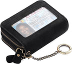 GOIACII Small Genuine Leather Wallet for Women, RFID Blocking Credit Card Holder Wallet