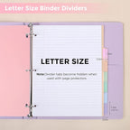SKYDUE Durable Plastic 8-Tab Dividers, 3sets, Big Tab Dividers for 3 Ring Binder, Write&Erase 3 Ring Binder Dividers with Tabs,with Sticker Labels, Pink