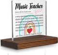 Music Teacher Gift Desk Sign, Inspirational Thank You Plaque for Band Choir Instructors, Music Educator Appreciation Decor for Classroom Office PA069
