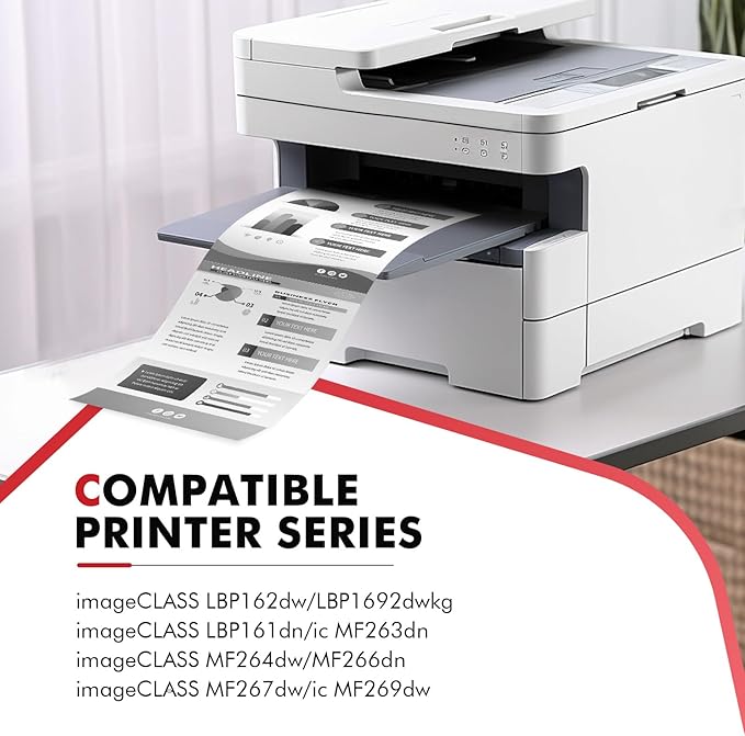 051 MF264DW Toner Cartridge Compatible for Canon Toner Cartridge 051 CRG-051 051H CRG-051H for imageCLASS MF264dw MF269dw MF267dw LBP162dw MF266dn MF263dn LBP161dn Printer 2-Pack