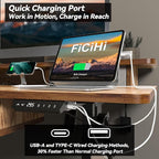FiCiHi Adjustable Height Standing Desk with 4 Drawers,55 x 30 inches Electric Sit Stand Home Office Desk with Two Tiers, 3 Memory Presets, Monitor Stand Riser, USB A/C Charging Port