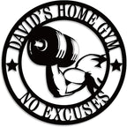 Personalized Home Gym Name Metal Sign, Custom Home Gym Decor，Custom Gym Metal Sign, Weightlifting Workout Room Wall Art ，Gym Wall Decor,Gym Gifts for Men