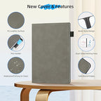 AGM Portable White Board Dry Erase Notebook, 8.4" x 6" Double Sided Folding Whiteboards with 3 Pens, Small Travel Dry Erase Board Skin-Friendly Material for Study, Meeting, Planning, Grey