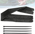 48 Inch Zippered Rigging Sleeve | Heavy Duty 600D Waterproof Marine Cable Organizer for Trolling Motor, Control Cables, Fuel Lines & Wires | Black with Cable Tie