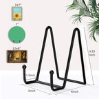 Decolore 5 Pack 4.5 Inch Display Stands Black Iron Easel for Plate Stand Plate Holder for Picture, Decorative Plate, Photo Easel, Artistic Work Display Stand, Picture Frames