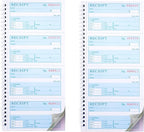 2 Packs Receipt Book with Carbon Copies,Money and Rent Receipt Book,3-Part Carbonless,5.31" x 11.22",100 Sets per Book