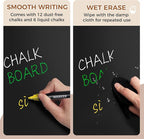 SELEAD 100% Real Wood Frame Small Magnetic Chalkboard Sign with Stand - 5 Pack 10x12 Inch Tabletop/Hanging Decorative Chalk Board, Message Menu Board for Business, Wedding, Event
