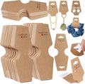 200PCS Bracelet Display Cards Sturdy Necklace Holder Cards Self Adhesive Jewelry Packaging Selling Card for Small Business of Keychain Earring Hair Band and Scrunchies Hanging