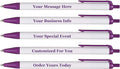 RevMark Personalized Ballpoint Pen, Custom Printed Name, Business or Event Information, Timeless Advertising, USA Made Pens, Promotional Marketing, Smooth Black Ink, Bulk Pack (Purple,250 Ct)