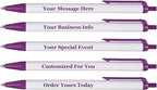 RevMark Personalized Ballpoint Pen, Custom Printed Name, Business or Event Information, Timeless Advertising, USA Made Pens, Promotional Marketing, Smooth Black Ink, Bulk Pack (Purple,1000 Ct)