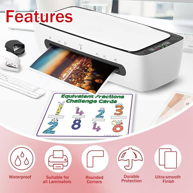 100Pack Legal Size Laminating Sheets 9x14.5inches Thermal Laminating Pouches for Extra Protection 5 Mil Clear Laminator Sheet