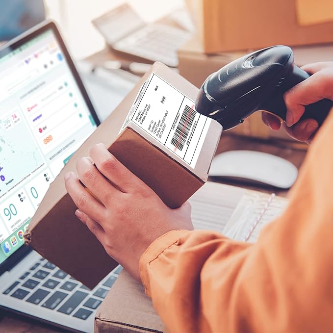 MFLABEL Half Sheet Shipping Labels 8.5x11 Inch - No Cut Needed! Self-Adhesive 8.5"x5.5" Labels for Laser/Inkjet (2000 Sheets = 4000 Labels) + Free 192 Fragile Stickers - FBA, UPS, FedEx