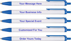 RevMark Personalized Ballpoint Pen, Custom Printed Name, Business or Event Information, Timeless Advertising, USA Made Pens, Promotional Marketing, Smooth Black Ink, Bulk Pack (Blue,1000 Ct.)