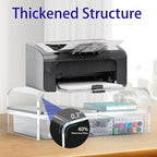 OPNICE Acrylic Clear Desk Organizers and Accessories, 2-Tier Computer Monitor Stand Riser with Drawer, Laptop Stand, Office Desk Accessories for Office Supplies, Transparent