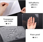 36 Pack Adhesive 5" x 7" Index Card Pockets with Top Open for Loading, Clear Plastic Labels Holders for Storage Bins Organizing Library Card Totes Shelves