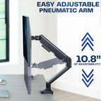 VIVO Heavy Duty Ultrawide Monitor Tension Arm for up to 40 inch Screens, Holds 26.4 lbs, Premium Desk Mount Stand, Black, STAND-V100O
