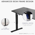 VIVO Electric 71 x 30 in Rustic Standing Desk, Memory Height Adjustment, 1B Series, Holds 220 lbs, Black and Vintage Brown Top, Black Frame, DESK-KIT-1B7BN