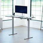 VIVO Electric 63 x 32 in Standing Desk, Memory Height Adjustment, 1B Series, Holds 220 lbs, Black Top Gray Frame, DESK-KIT-1G1B