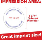 Mark 2000 54045 Professional Self Inking Round Date Stamp with Custom Text