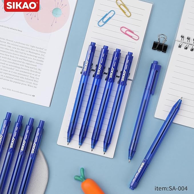 Blue Pens | 60 Pack Retractable Ballpoint Pens Multipack | Blue Ink Medium Point 1.0mm | Smooth Writing Ball Point Pens | School Office Supplies, Box of Pens Bulk (Blue Ink)