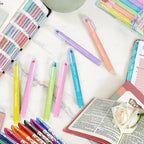 ZAYSWDNS 55 Pcs Bible Journaling Kit With 6 Gel Highlighters 8 Colorful Erasable Gel Pens and 40 Refills & 1 Erasable Gel Pen Eraser,No Bleed, for Bible Study Journaling Planner Notes School Supplies