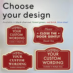 Custom Decorative Outdoor Metal Sign - Personalized Aluminum Driveway Sign, Waterproof, Made In USA - Design 1 Red Brick 24x24 In