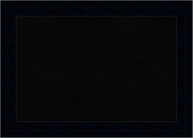 Amanti Art Black Cork Board for Wall, 20x28 Vision Board with Black Wood Frame, Medium Corkboard Office Decor for Home Organization, Modern Corkboard Pinboard to Display Items for Home Organization