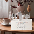 URLLUAE Little Reminders Mental Health Wooden Pen Pencil Holder for Office Desk Accessories, Therapist Gifts, Mental Health Positive Affirmations Makeup Brush Toothbrush Holder Organizer