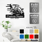 Personalized Motorcycle Metal Sign Custom Biker Name Sign Dirt Bike Wall Decor Motorcycle Home Decor Motorbikes Sign Garage Decor Gifts for Men Husband Rider