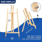 ESRICH 10pcs 17 Inch Tabletop Easels,Wood Easel for Painting,Tripod, Paint Party Easel, Kids Student Desktop Easel for Painting,Paint Easel for Canvas Paint