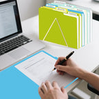 File Folder, HERKKA 120 Pack 1/3 Cut Tab File Folders, Letter Size, Assorted 6 Colors, Colored File Folders Great for Organizing and Filing