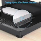Paper Cutter 12 Inch, Heavy Duty Paper Cutter for A4 Paper, Guillotine Paper Cutter 400 Sheet Capacity, Solid Steel Construction