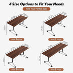 Goakwwuz Conference Room Table, Folding Conference Tables,Thicken Grey Tabletop,Flip Top Wooden Seminar Meeting Room Table for Conference Room Offices (10, Walnut, 55.1”)