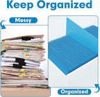 Two Pocket Folders, PANDRI 30 Pack 2 Pocket Folders, Letter Size Paper File Folder for School Office Home Business, LightBlue