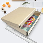 Lineco Museum Archival Storage Box, 11.75x17.75x3.75 in. Drop Front Design. Acid-Free with Metal Edge. Organize Photos, Pictures, Prints, Documents, Crafts, DIY. Tan, 1 Pack