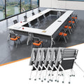 Conference Table,55.1''Folding Conference Room Table for 4-12 People,Mobile Flip Top MeetingTraining Table with Different Coulor and Styles for Offices, Classrooms,Meeting Room (6, C)
