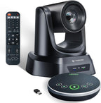 TONGVEO HDMI 20X Optical Zoom PTZ Conference Room Camera System, 1080P 60fps USB3.0 Computer Camera with Microphone & Bluetooth Speakerphone, Easy Setup for Church & Meetings