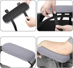 MOSISO Chair Armrest Pads (2 Pack), Memory Foam Home/Office Chair Arm Rest Covers Comfy Computer Gaming Elbow Cushion Removable Washable Elbow Support Forearm Pressure Relief, Gray