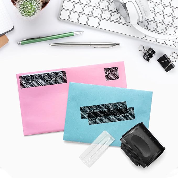 Identity Theft Protection Roller Stamp - Confidential Roller Stamp for Identity Protection & Security Stamp- Blocks Out Privacy Information, Guard Your Address & ID (2 Pack)