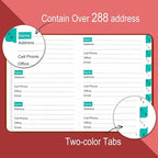 BLESWIN Address Book with Alphabetical Tabs, Hardcover Address Book for Record Contacts, Small Address Book to Store All Your Important Informations in One Place, 6.1x4.7" – Red