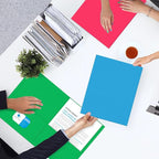 Two Pocket Folders, PANDRI 30 Pack 2 Pocket Folders, Letter Size Paper File Folder for School Office Home Business, Assorted 5 Colors